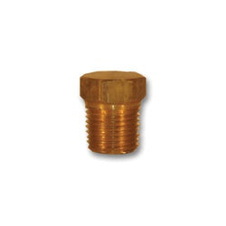 MID-AMERICA FITTINGS Solid Hex Head Plug 1/8 BRASS HEX HD SOLID PLUG