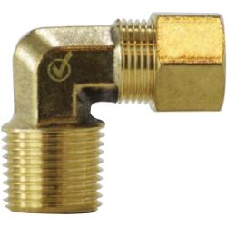 90 deg Barstock Elbow 1/4 X 3/8 COMP X MIP LF 90