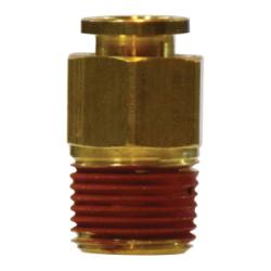 Straight Connector 1/8 X 10-32 PUSH-IN X MIP ADAPT Brass