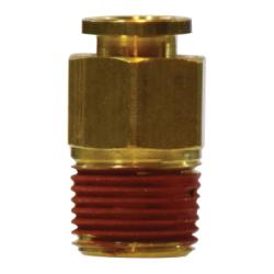Straight Connector 5/32 X 10-32 PUSH-IN X MIP ADPT Brass