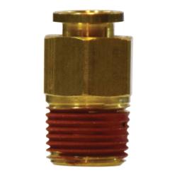 Straight Connector 3/16 X 10-32 PUSH-IN X MIP ADAPT Brass