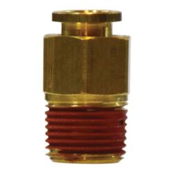 Straight Connector 1/4 X 10-32 PUSH-IN X MIP ADAPT Brass