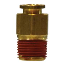 Straight Connector 3/8 X 3/8 PUSH-IN X MIP ADAPTER Brass