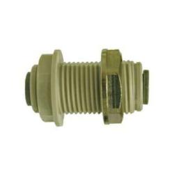 Bulkhead Union 1/4 PLASTIC P-IN BULKHEAD UNION