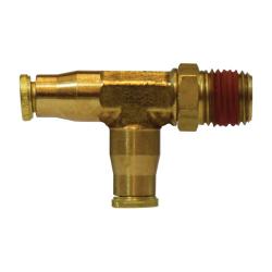 Swivel Run Tee 1/8 X 1/8 PUSH IN X MIP SWIVEL  RUN TEE Brass