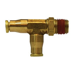 Swivel Run Tee 3/8 P-I X 1/4 MALE SWIVEL RUN TEE Brass