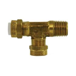 Run Tee 3/16 X 1/8 POLY-FLO X MIP RUN T Brass