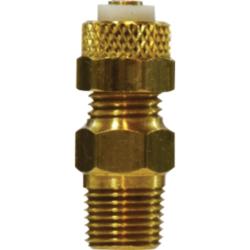 Quick Disconnect Straight Connector 1/4OD X 1/8MIP P-FLO QUI-DISC FT Brass
