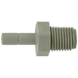 Adapter 1/4 X 1/8 PLSTC STEM X MIP ADPT
