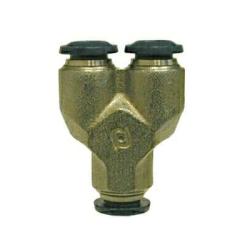 Union Wye 1/4 PUSH-IN  Y  N-PLTD ADAPTER