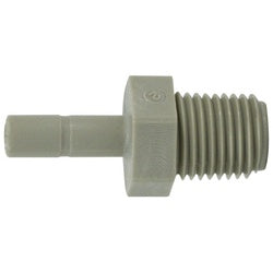 Straight Adapter 3/16 X 1/8 PLSTC STEM X MIP ADPT