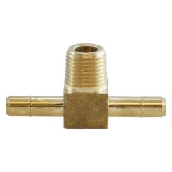 Single Barb Branch Tee 3/8 X 3/8 X 1/8 M BR TEE Brass