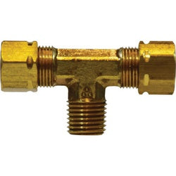 Branch Tee 1/4OD X 1/8MIP M-BR-T W/26003 Brass