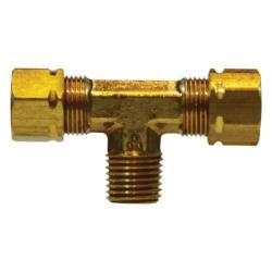 Tee 3/8 X 1/4 COMP X MIP TEE W/26005 Brass