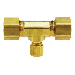 Self-Align Tee 3/16 COMP TEE W/ 27002 SLEEVE Brass
