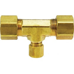Reducing Tee 1/2X1/2X1/4 RED COMP TEE W/ SELF ALN SLV Brass