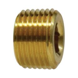 Countersunk Hex Plug 1/4 BRASS C/S HEX PLUG-7/8 TAPER