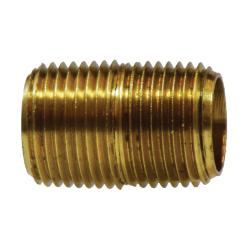 Close Nipple 1/8 X CLOSE YELLOW BRASS NIPPLE