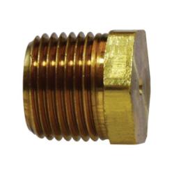 Solid Hex Head Plug 1/4 SOLID HX HD BRASS PLUG - VIBRASEAL