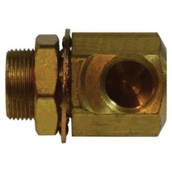Bulkhead Clamping Stud Elbow 3/8 X 7/8-20X 3/8 BRASS BULKHEAD ELB