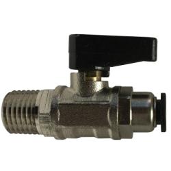 Mini Ball Valve 1/8M NPTF PUSH-FIT BALL VALVE