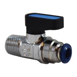 Mini Ball Valve 1/4M NPTF PUSH-FIT BALL VALVE