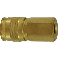 Universal Female Coupler 1/4  UNIV CPLR 3/8 FNPT  250PSI BRASS