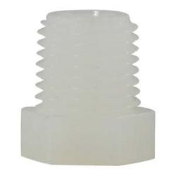Hex Head Plug 1/4 WHITE NYLON HEX HEAD PLUG