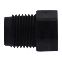 Cored Hex Head Plug 1/2 BLACK POLY HEX HEAD PLUG