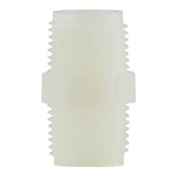 Hex Nipple 1-1/4 WHITE NYLON HEX NIPPLE