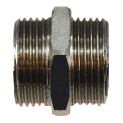 Hex Nipple 1/2 X 3/8 M BSPP N-PLTD HEX NIPP Brass