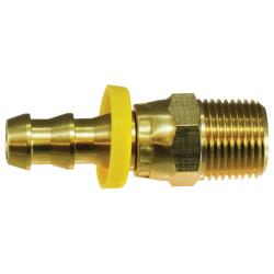 Straight Swivel Connector 1/4 X 1/8 BARB X MIP SWIVEL Brass