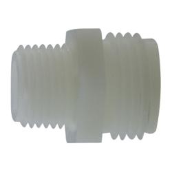 Garden Hose Adapter 3/4MGH X 3/8MIP WHITE NYLON ADPT