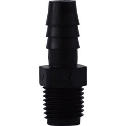 Adapter 1/4 X 1/4 HB X MIP BLK POLY ADPT