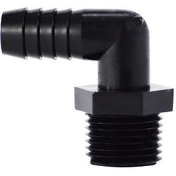 90 deg Elbow 5/8 X 3/8 HB X MIP Black Poly Elbow