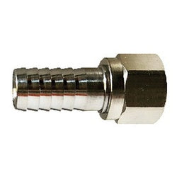 Connector 3/8 BARB X 1/4 FE FL SWIVEL #304 SS