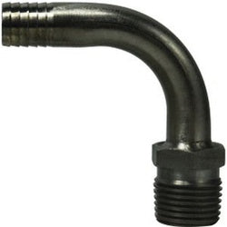90 deg Elbow 1/4 SS BARB X 1/8 MIP ELBOW