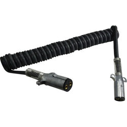 Dual Pole Coiled Electric Cable Assembly DUAL POLE 4AWG12COIL12 LEAD AT 2 ENDS