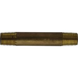 Seamless Pipe Nipple 1/4 X 2-1/2 RED BRASS NIPPLE