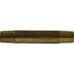 Seamless Pipe Nipple 1/4 X 7 RED BRASS NIPPLE