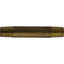 Seamless Pipe Nipple 1/4 X 9 RED BRASS NIPPLE