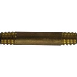 Seamless Pipe Nipple 1/4 X 10 RED BRASS NIPPLE