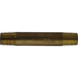 Seamless Pipe Nipple 1/4 X 11 RED BRASS NIPPLE