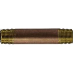 Seamless Pipe Nipple 3/8 X 5 RED BRASS NIPPLE