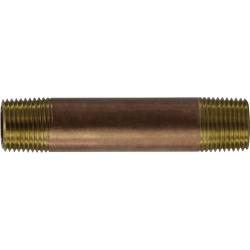 Seamless Pipe Nipple 3/8 X 7 RED BRASS NIPPLE