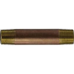 Seamless Pipe Nipple 3/8 X 9 RED BRASS NIPPLE