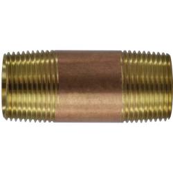 Seamless Nipple 1 X CLOSE RED BRASS NIPPLE
