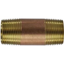 Seamless Pipe Nipple 1 X 3-1/2 RED BRASS NIPPLE