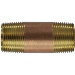 Seamless Pipe Nipple 1 X 9 RED BRASS NIPPLE