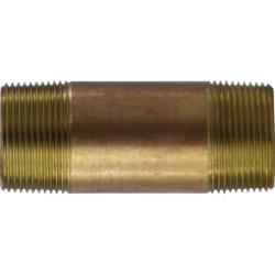 Seamless Pipe Nipple 1-1/4 X 4 RED BRASS NIPPLE
